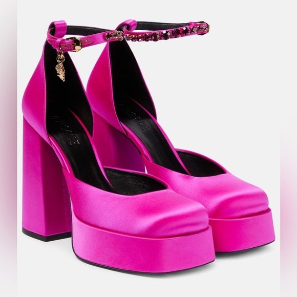 Versace Women’s Size 37 Medium (US 7) Mary Jane Medusa Aevitas Versace High Heel - Picture 1 of 15